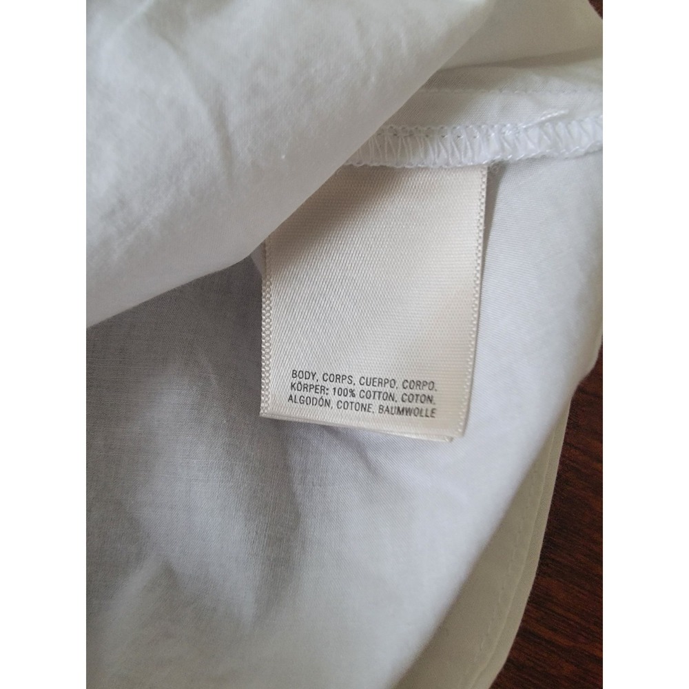 Anthropologie HD In Paris Womens 8 White Cotton Ruffle V-Neck Blouse Top Whimsy - Picture 9 of 9